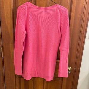 Talbots Vibrant Pink Crew Neck Sweater